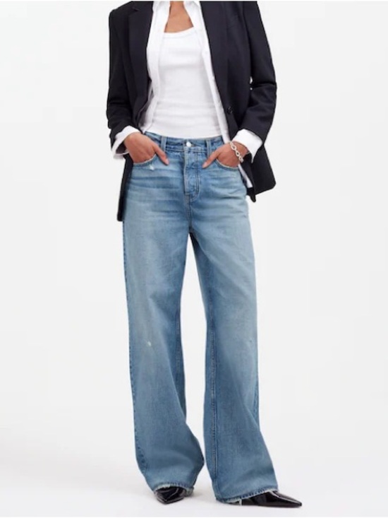 Madewell Denim - Madewell Low Slung Baggy Jeans Womens 28 Button Fly Denim 100% Cotton NS198